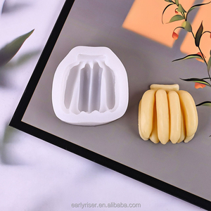 Sớm Riser chuối chanh xấu xí cam sầu riêng nến Silicone khuôn trẻ em làm bằng tay tự làm bánh nướng Khuôn Silicone trang trí - Product Image 3