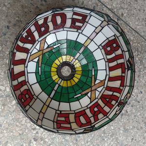 Lampe suspendue de style Tiffany pour table de billard, 59 pouces, 6 lumières, lustre en verre teinté, abat-jour rond de taille moyenne, éclairage LED, poker - Product Image 5