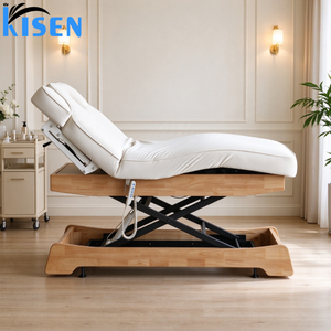 เตียงนวดไฟฟ้าปรับระดับได้ 3 มอเตอร์ รุ่นใหม่จาก Kisen สำหรับร้านเสริมสวย โครงไม้ทันสมัย พร้อมระบบทำความร้อน - Product Image 2