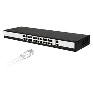 Commutateur POE 1000Mbps 24 ports avec transmetteur de données Ethernet 24Ch réseau 1 Go pour accessoires de vidéosurveillance de sécurité - Product Image 1