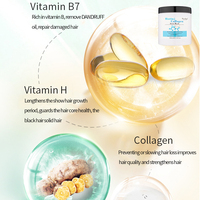 Masker Rambut Biotin Kolagen Private Label 500ml dengan Herbal untuk Rambut Rontok, Memperkuat Akar Rambut Lemah dan Melembapkan Rambut Wanita