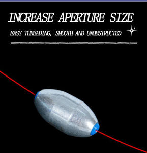 Plomb de pêche en haute mer en forme d'olive avec centre de tube en plastique 40g/80g-Empêche les dommages à la ligne Utilisation en eau douce salée - Product Image 5