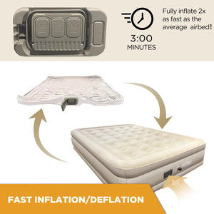 Materasso Gonfiabile Rapido in PVC Morbido con Pompa Integrata e Cuscino, Pieghevole, Portatile, Design Moderno per Campeggio, Esterni, Camera da Letto, Parco - Product Image 4