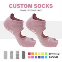 Nouveauté - Chaussettes de sport en silicone sur mesure, antidérapantes et confortables, chaussettes de Pilates pour toutes les saisons