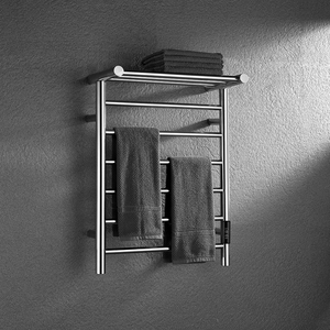 Sèche-serviettes électrique rotatif SANIPRO en forme d'échelle, 5 barres, 9 rails, câblé - Product Image 1