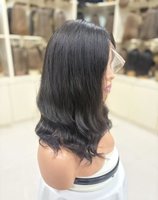 Perruque en cheveux humains vierges à 100 %, dentelle suisse HD, respirante et transparente, taille de bonnet petite, moyenne, grande