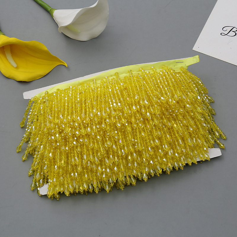 Customized Colorful Glass Bead Chain Beaded