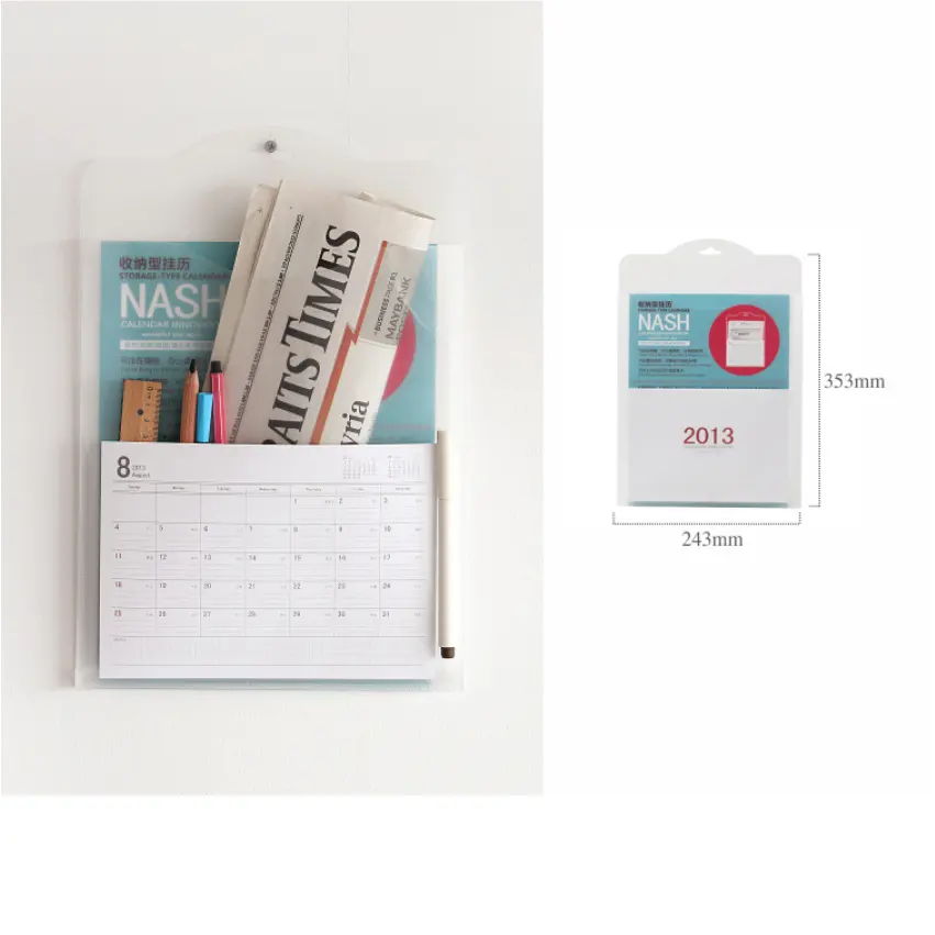 Custom Mini Pocket English Arabic Wall Calendar Printing