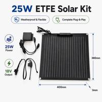 Panel Solar Personalizado de 20W 30W 35W con Kit de Cargador Solar de 12V y Controlador Solar, Kits Solares para Automóviles, Barcos, Autocaravanas y Remolques