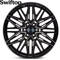Jantes monobloc concaves forgées noir brillant 19 20 21 22 24 26 pouces multi-rayons 5x114.3 5x112 5x130 pour voitures Benz BMW
