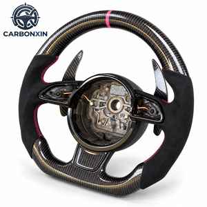 Volante Deportivo de Fibra de Carbono de 3 Brazos y 35 mm para Audi A4 B8 B9 A3 8p A6 RS3 Q3 A1 A5 C6 C7 C7.5 C8 B6 B7 B8.5 8V RS5 RS6 - Product Image 6