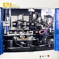 DM Alimentación y descarga automática Máquina de serigrafía automática UV de 6 colores para botella de vidrio de vaso de plástico de tubo suave