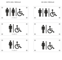Letrero Táctil en Braille para Puerta de Oficina, Placa de Identificación Personalizada para Edificios Comerciales