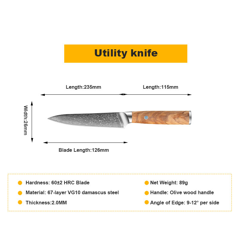 Couteau utilitaire 5"
