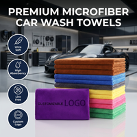 Chiffon de nettoyage microfibre pour le lavage de voiture, séchage rapide, logo personnalisé, anti-rayures, ultra absorbant, 400 GSM, pour le detailing automobile