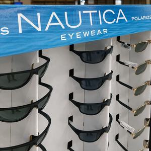 Stand Display Kacamata Kardus Kustom, Meja Display Optik, Display Kacamata 120 Pasang dengan 4 Cermin Miring - Product Image 5