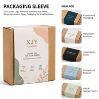 Boîte en carton personnalisée avec logo imprimé XJY, emballage en papier avec laminage brillant pour les petites entreprises