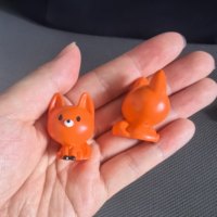 Figura Miniatura de Zorro 3D de Resina de Dibujos Animados, Pequeño Adorno para Jardín, Bombas de Baño, Juguetes para Niños, Slime y Plastilina