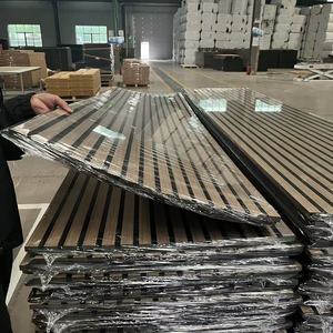 Chine Vente en gros Décoration intérieure USA Entrepôt Produits Panneaux muraux acoustiques insonorisés à lattes de bois pour plafond ou <span class=keywords><strong>mur</strong></span> - Product Image 1