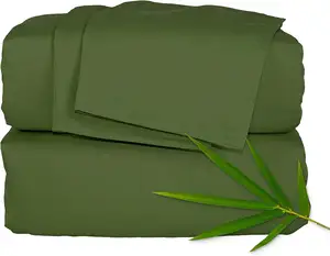2024 New arrival Bamboo Cooling Sheets 100% Bamboo Viscose Bed Sheets Set 16" Deep Pocket Breathable Silky Soft Bed Sheets
