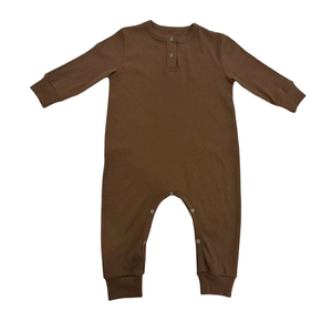 Combinaison à manches longues pour nouveau-né, personnalisable, couleurs unies, neutre, vêtements pour bébé, pyjama pour bébé - Product Image 1