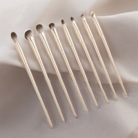 Ensemble de 8 pinceaux de maquillage pour fards à paupières ultra-minces avec sac en PU Eyeliner à tête oblique et pinceau de contour des sourcils pour ombre à paupières
