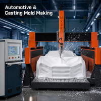 Machine de fraisage CNC pour mousse EPS à 4ème et 5ème axes avec broche inclinable et 4ème axe rotatif pour le fraisage 3D du polystyrène