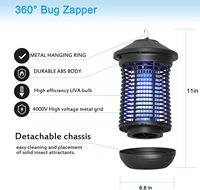 Mosquito Killer Ongediertebestrijding Outdoor Insect Zapper Elektrische Muggen Killer