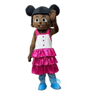 定制格雷西角小非洲黑人女孩吉祥物服装 - Product Image 2