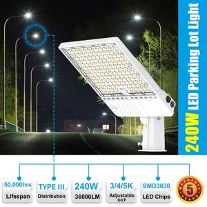 Éclairage d'extérieur 360W/290W/220W CCT réglable 3/4/5K 100-277VAC IP65 Projecteurs de stade, de route, de parking et de rue - Product Image 2
