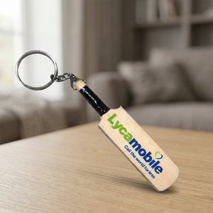 Llavero de Madera Personalizado con Forma de Bate de Críquet, Llavero de Madera Dura Resistente, Logotipo Personalizado, Recuerdo Deportivo - Product Image 4