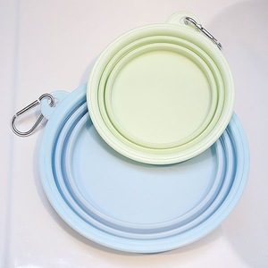 Makaron Renkli Evcil Hayvanlar İçin Katlanabilir Asılabilir Açık Hava Silikon Mama ve Su Kabı Taşınabilir Seyahat Kabı - Product Image 4