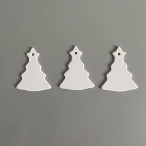Ceramic Ornaments Wood Craft for 2023 Personalize Christmas <b>Tree</b> Decorations Supporting Sublimation - Product Image 3