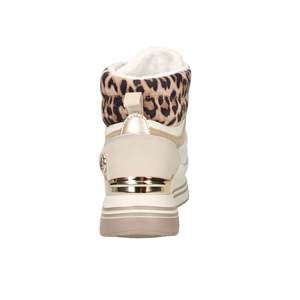 Zapatillas Deportivas para Mujer Laura Biagiotti, Color Beige, Plataforma Alta con Detalles de Leopardo - Product Image 4