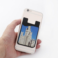 Porte-cartes universel personnalisé, impression par Sublimation, en Silicone, vierge, pour téléphone