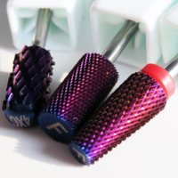 Outil de manucure de haute qualité, embout de perceuse à ongles en carbure de tungstène acrylique violet F 4XC, prix de gros