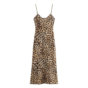 Bestseller Spaghetti Straps Backless <strong>Silk</strong> Sexy <strong>Summer</strong> A-line Midi Women <strong>Dresses</strong> Fashion - Product Image 6