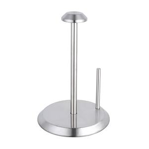 <span class=keywords><strong>Porte</strong></span>-rouleau de papier essuie-tout en acier inoxydable pour comptoir, déchirable d'une seule main, avec barre latérale - Product Image 1