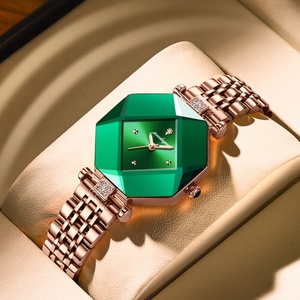 Reloj POEDAGAR para Mujer, Reloj de Lujo con Diamantes Verdes, Relojes de Cuarzo para Dama, Resistentes al Agua, de Acero Inoxidable, Relojes de Moda, Regalo para Novia - Product Image 2