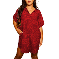 Nouveautés explosives : Robe chemise pour femme, style cubain, motif tribal polynésien Elei, personnalisable, décontractée et habillée, respirante et écologique