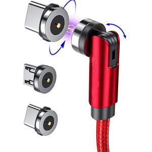 Cable magnético 3 en 1 Cable Usb 3a Carga rápida Tipo C/ILUMINACIóN/micro Multifunción Trenzado Usb Tipo-C Cable DE DATOS Usb Tipo-c - Product Image 1