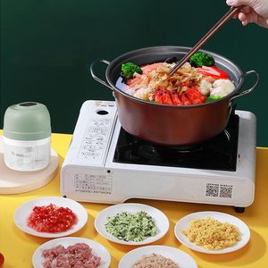 <b>Mini</b> Electric Vegetable Cutter Chopper Garlic Masher Crusher USB Rechargeable Ginger Meat <b>Grinder</b> Food Processor Kitchen Gadget - Product Image 4