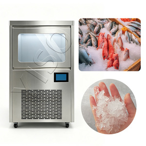 Machine à glace pilée YISO 150 kg, machine à glace en flocons commerciale, capacité de stockage de 80 kg, 220 V, 850 W, refroidissement par air et eau, pour <span class=keywords><strong>restaurant</strong></span>, café - Product Image 1