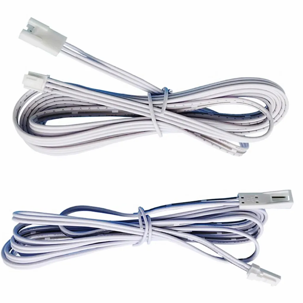 High Quality Led Kitchen Cabinet Lamp Extension Line 1m 2m 3m White 2-Pin Male-Female Cable Connector