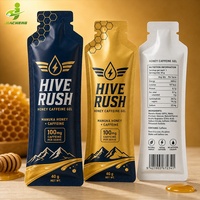 Sachets de miel personnalisés imprimés de 15 ml et 30 ml, forme spéciale, en aluminium, à fermeture hermétique, pour emballage alimentaire liquide, sac en plastique