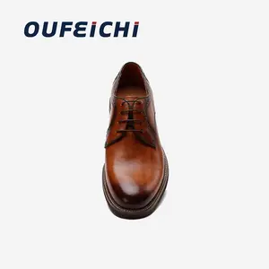 Scarpe Private Label firmate di lusso da uomo vestono scarpe Oxford ufficiali in pelle da ufficio
