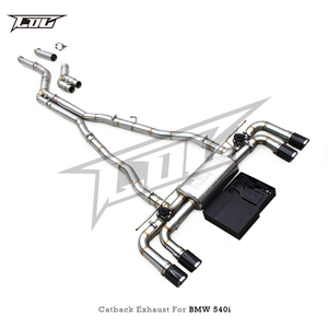 Custom Valvetronic Exhaust Muffler for BMW 540i 540 G30 G38 530i 3.0T B58 Stainless Steel Exhaust Catback <b>With</b> Remote Control - Product Image 2