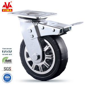 VIMA Edelstahl rollen <span class=keywords><strong>6</strong></span> "Fest platte Hochleistungs-PU-Polyurethan European12532 Edelstahl räder Nachlauf - Product Image 5