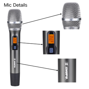 SKM-A730 высококачественный 2-канальный портативный беспроводной Динамический микрофон SHUPU, портативный микрофон для сцены, церкви, караоке - Product Image 4