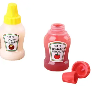 YXHT mini bottiglia di salsa di condimento portatile al pomodoro Ketchup contenitore per condimenti per insalata per Bento scatola da pranzo barattoli da cucina